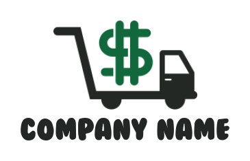 trade logo shopping cart in truck with dollar sign