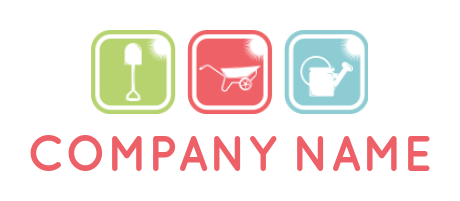 generate a shovel barrow water can in squares