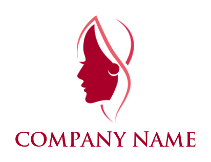 make a beauty logo side profile of woman face - logodesign.net