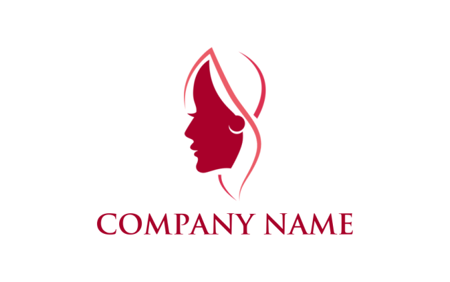 make a beauty logo side profile of woman face - logodesign.net