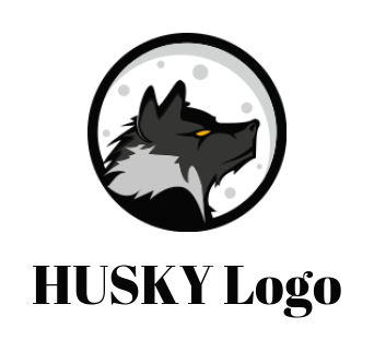 design an animal logo side profile wolf face in circle - logodesign.net