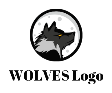 design an animal logo side profile wolf face in circle - logodesign.net