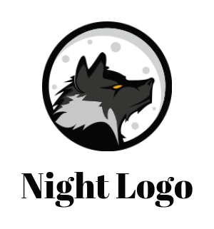 design an animal logo side profile wolf face in circle - logodesign.net