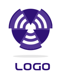 IT logo online signal rotating around circle