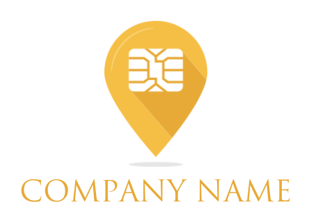 communication logo sim card inside location icon