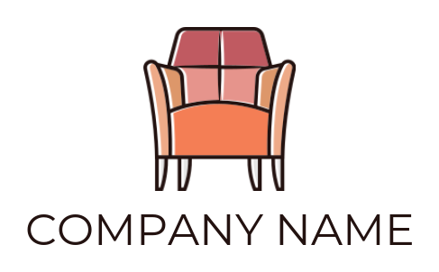 create a home improvement logo single furniture sofa made of lines