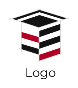 logo template of sketch lines forming box