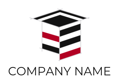 design a storage logo sketch lines forming box