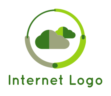 internet logo icon sky in circle - logodesign.net