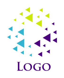 media logo illustration small triangles forming play button 