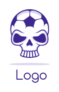 make a sports logo soccer ball merged with skull - logodesign.net
