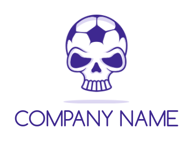 make a sports logo soccer ball merged with skull - logodesign.net