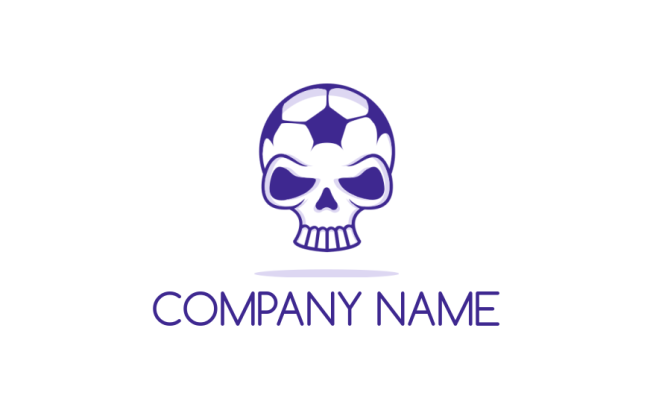 make a sports logo soccer ball merged with skull - logodesign.net