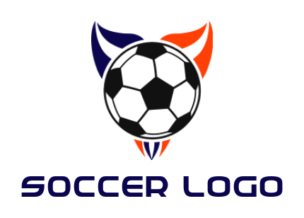 sports logo icon soccer ball with swoosh wings