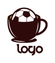 generate a logo of sports soccer inside the cup