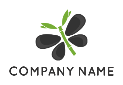 design a spa logo spa stone butterfly with bamboo stick 