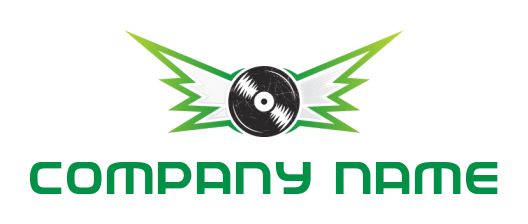 generate a music logo speaker waves with disk