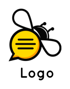 Speech Bubble Merged With Honey Logo Template By Logodesign Net