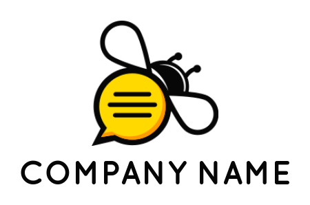 speech bubble merged with honey logo maker