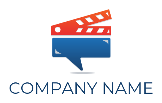 advertising logo speech bubble movie clipper