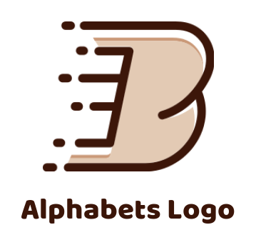 Letter B logo online speed lines inside letter B