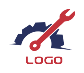 engineering logo speedometer made of wrench gear