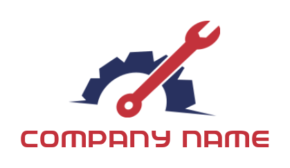 engineering logo speedometer made of wrench gear