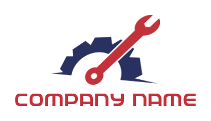 engineering logo maker speedometer made of wrench and gear - logodesign.net