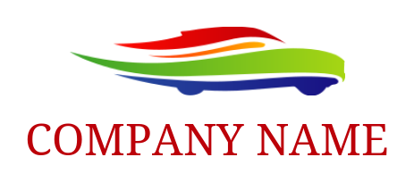 create a transportation logo speedy abstract car