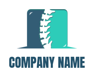 orthopedic spinal cord inside the square logo template 