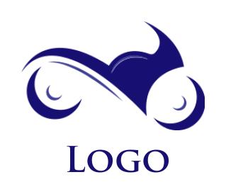 make a Sports bike logo silhouette