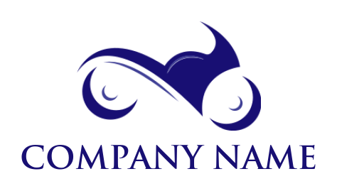 make a Sports bike logo silhouette