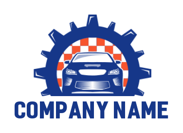 Auto logo sports car in gear