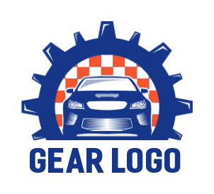 Auto logo sports car in gear