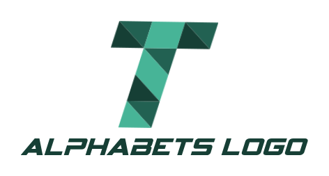 alphabet logo template square forming Letter T
