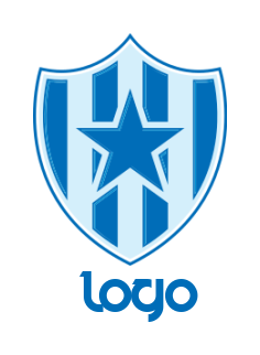 security logo star and lines inside the badge