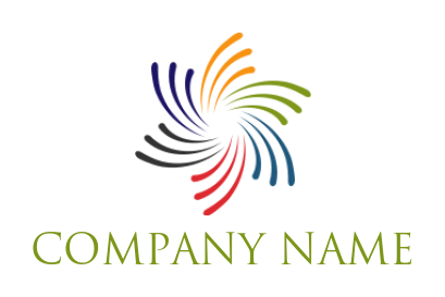 make a logistics logo icon star flower rotation