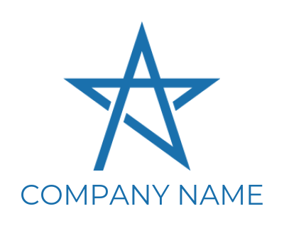 Letter A logo maker forming stars