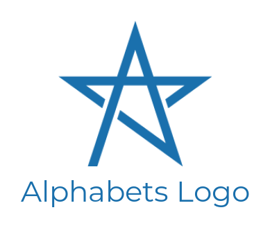 Letter A logo maker forming stars