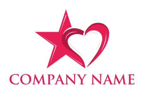 dating logo maker star incorporated with heart