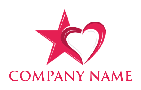 dating logo maker star incorporated with heart