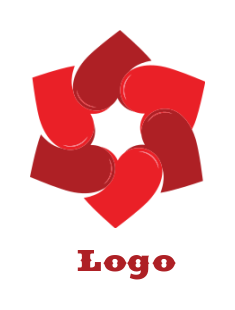 dating logo star made of hearts - logodesign.net