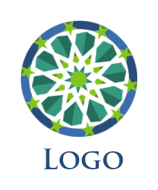 make a religious logo maker star mandala pattern
