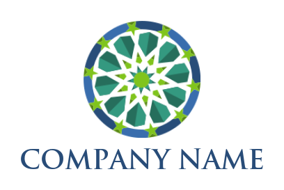 make a religious logo maker star mandala pattern