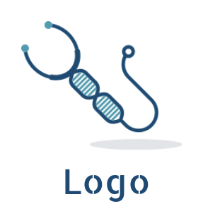 create a medical logo stethoscope combined with DNA