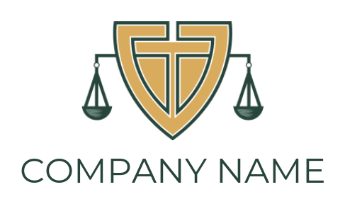 design a law firm logo stroke shield merged with balance - logodesign.net