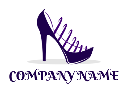 Stylish high heel shoe logo generator