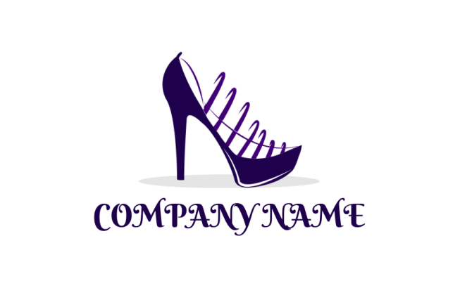 Stylish high heel shoe logo generator