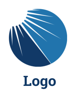 insurance logo maker sun rays in circle - logodesign.net