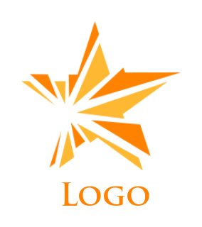 make a consulting logo sun rays merged with star